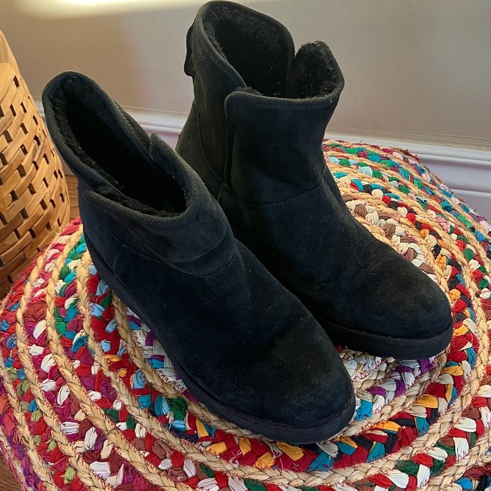 UGG Black Suede Ankle Boots